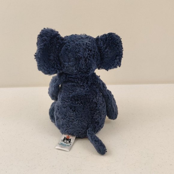 Jellycat Plush Bashful Blue Elephant 12” Stuffed Animal Plush Toy - Picture 3 of 7